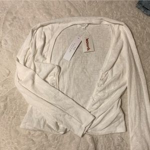 Large. White. Brand: TJ Maxx long sleeve stretchy cami